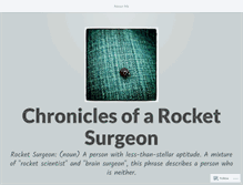 Tablet Screenshot of chroniclesofarocketsurgeon.com
